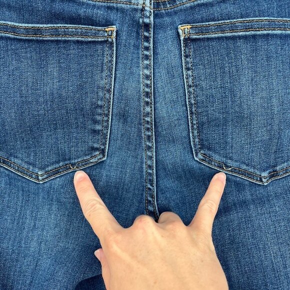 Madewell Womens 10" High Rise Skinny Jeans Size 26 Tall Long Classic Whiskering - Picture 10 of 15